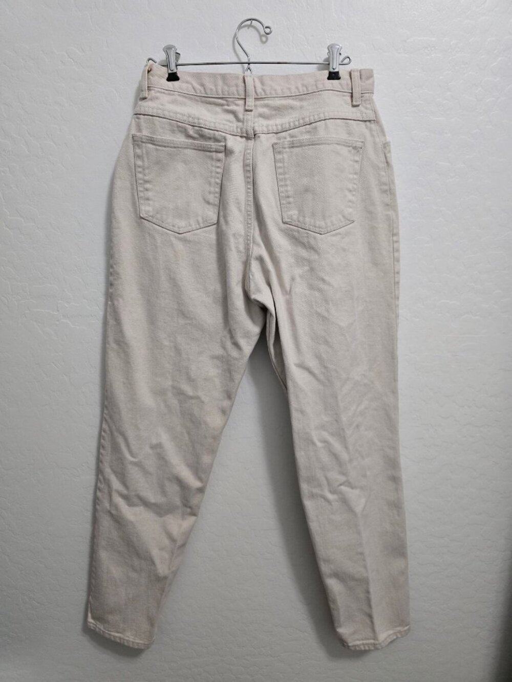 Wrangler Women's Beige High-Waisted Tapered-Leg Jeans 14x32 100% Cotton - Picture 7 of 7